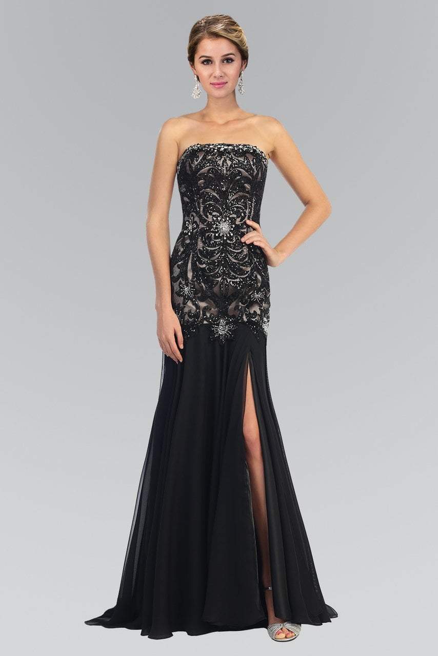 Elizabeth K - GL1147 Bejeweled Strapless Trumpet Gown
