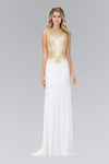 Sleeveless General Print Sheath Sweetheart Floor Length Jersey Beaded Illusion Sheer Natural Waistline Sheath Dress