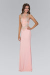 Jersey Floor Length Sweetheart Sheath Natural Waistline Sleeveless Illusion Sheer Beaded General Print Sheath Dress