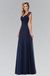 A-line V-neck Sweetheart Ruched Keyhole Open-Back Empire Waistline Sleeveless Fall Floor Length Dress