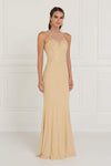 Floor Length Sleeveless Natural Waistline Jersey Jeweled Sheer Illusion Sequined Back Zipper Beaded Sheath Sweetheart General Print Sheath Dress