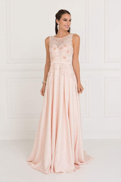 A-line Bateau Neck Sweetheart Floor Length Back Zipper Illusion Jacquard Pocketed Applique Sleeveless Lace Floral Print Natural Waistline Dress with a Brush/Sweep Train With Rhinestones