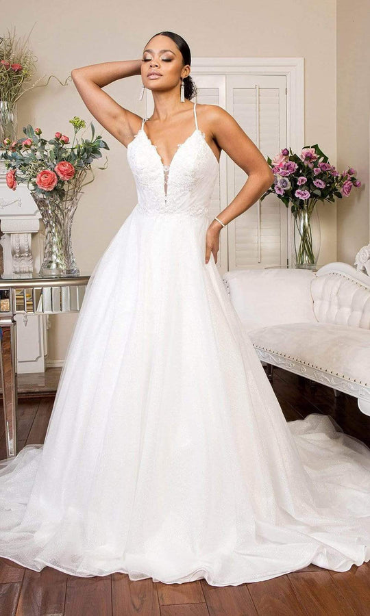 A-Line Mesh Gown with Beaded Illusion Sweetheart Neckline –