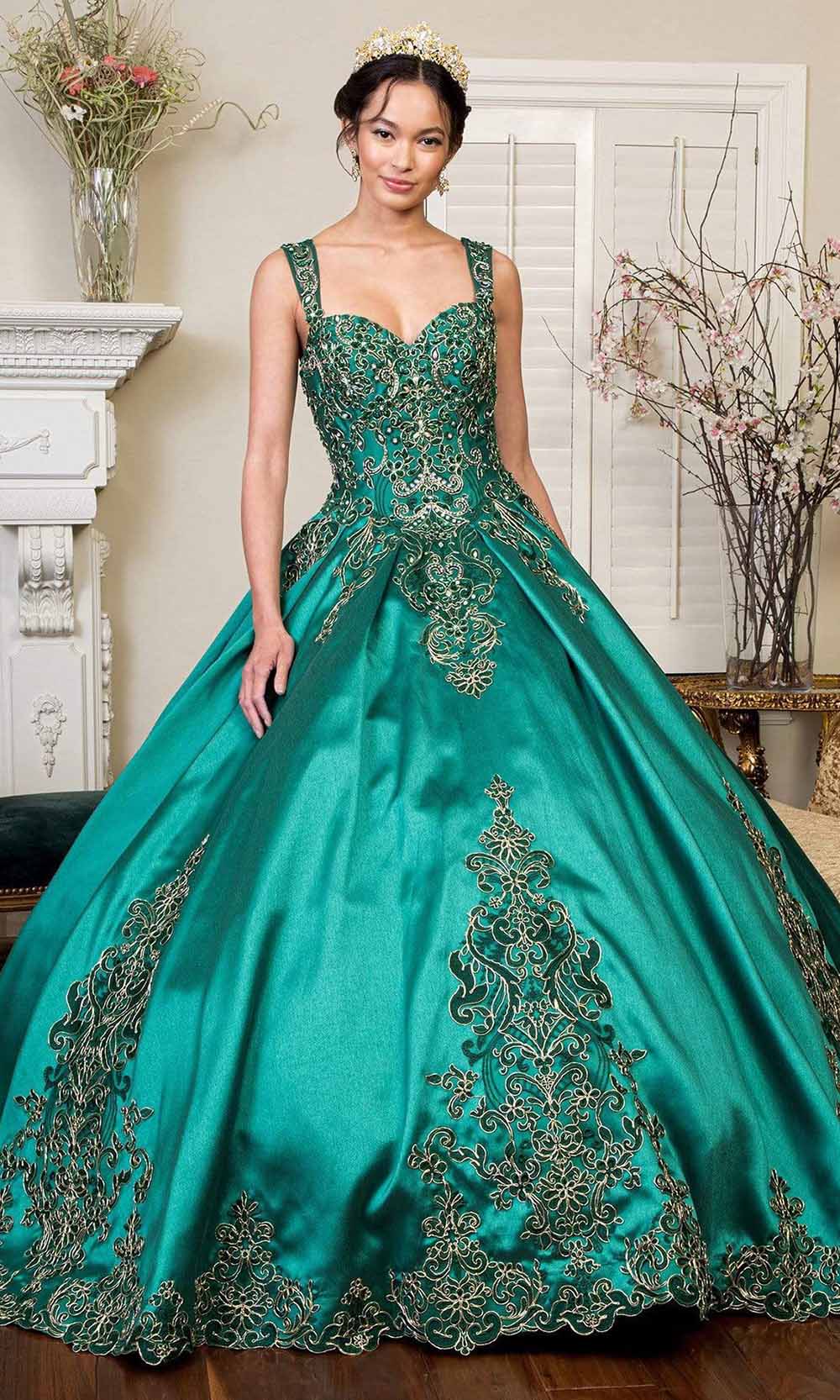 Elizabeth K - GL1930 Embroidered Sweetheart Satin Ballgown
