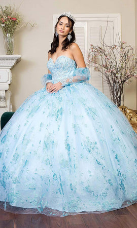Elizabeth K Sweetheart Gown With Detached Sleeves