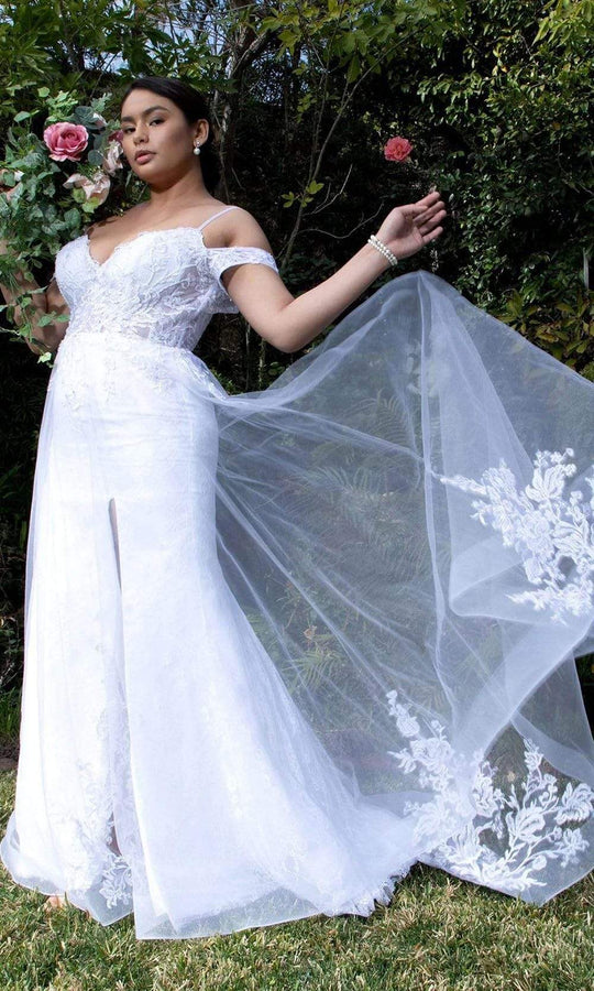 Floral Lace Wedding Dress, Midi Bridal Gown, Bohemian Bride, off Shoulder  Couture Wedding Dress 