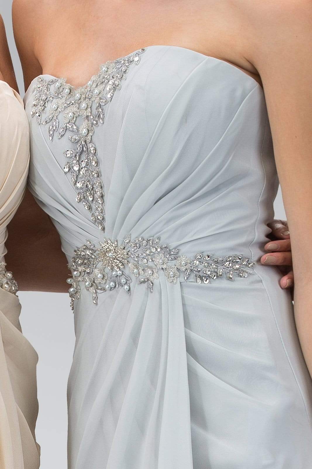 Elizabeth K - GL2060 Crystal Beaded Strapless Sweetheart A-Line Gown
