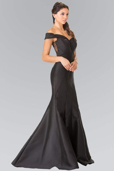 Sophisticated Back Zipper Pleated Wrap Off the Shoulder Natural Waistline Mermaid Evening Dress
