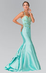 Sweetheart Natural Waistline Mesh Embroidered Cutout Beaded Mermaid Dress