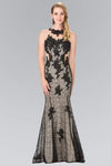 Halter High-Neck Sweetheart Mermaid Illusion Sheer Embroidered Lace Dress by Elizabeth K