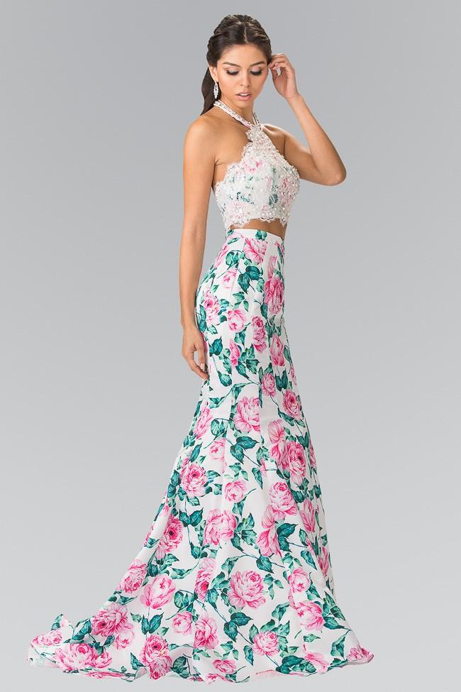 Elizabeth K - GL2259 Two-Piece Halter Mermaid Gown
