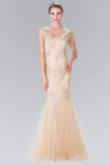 Sophisticated Bateau Neck Sweetheart Natural Waistline Sleeveless Mermaid Gathered Sheer Beaded Illusion Mesh Floor Length Dress With Rhinestones