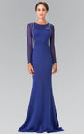 Jersey Sheer Beaded Sheath Sheath Dress by Elizabeth K