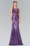 Sophisticated Floor Length Bateau Neck Sweetheart Illusion Racerback Cutout Mesh Jeweled Sequined Sheer Fall Sheath Natural Waistline Sheath Dress