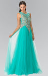 A-line Fitted Glittering Tulle Sleeveless Dress by Elizabeth K