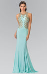 Sophisticated Sleeveless Sheer Back Cutout Beaded Natural Waistline Halter Sheath Sheath Dress