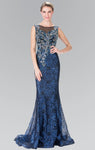 Bateau Neck Sleeveless V Back Beaded Sheath Natural Waistline Sheath Dress/Evening Dress