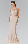 Sheer Beaded Illusion Natural Waistline Mermaid Sweetheart Sleeveless Dress