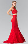 Floor Length Bateau Neck Lace Natural Waistline Mermaid Illusion Cap Sleeves Dress