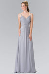 A-line V-neck Floor Length Chiffon Sweetheart Spaghetti Strap Fall Ruched Back Zipper Natural Waistline Dress