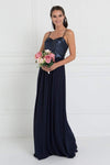 A-line Chiffon Natural Waistline Sweetheart Floor Length Sleeveless Spaghetti Strap Sequined Glittering Dress