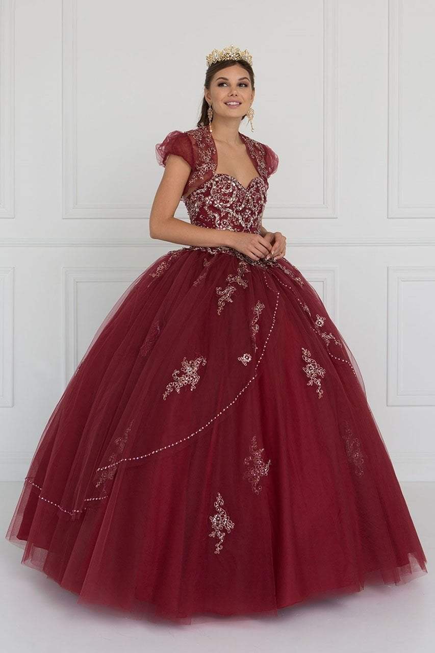 Elizabeth K - GL2427 Embellished Sweetheart Ballgown with Bolero
