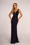 V-neck Plunging Neck Back Zipper Applique V Back Fitted Natural Waistline Sleeveless Sheath Sheath Dress