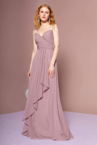 A-line V-neck Natural Waistline Chiffon Open-Back Shirred Wrap Beaded Ruched Jeweled Back Zipper Asymmetric Sweetheart Flutter Sleeves Dress with a Brush/Sweep Train