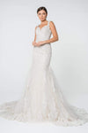 Natural Waistline Sweetheart Floor Length Mermaid Lace Sleeveless Fitted Back Zipper Jeweled Applique Dress