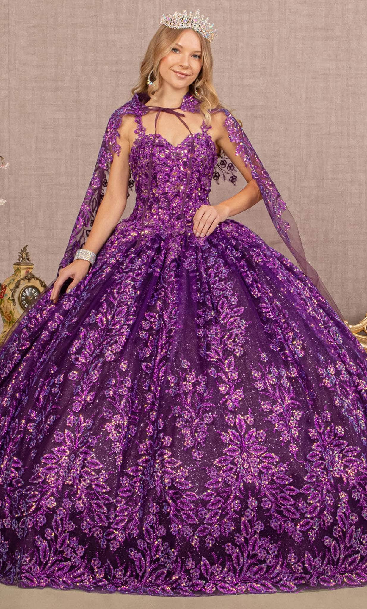 Elizabeth K GL3170 - Sleeveless Embellished Ball Gown
