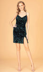 Cowl Neck Sweetheart Velvet Natural Waistline Fit-and-Flare Sheath Sleeveless Spaghetti Strap Cocktail Short Back Zipper Open-Back Sequined Slit Lace-Up Fitted Sheath Dress