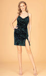 Cowl Neck Sweetheart Velvet Sleeveless Spaghetti Strap Fit-and-Flare Sheath Natural Waistline Cocktail Short Back Zipper Lace-Up Slit Fitted Sequined Open-Back Sheath Dress