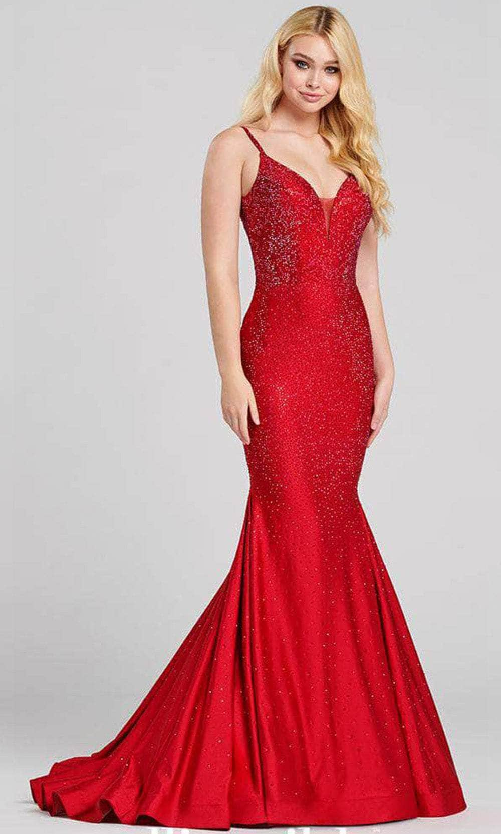 Ellie Wilde EW120012 - Sleeveless V-Neck Long Gown
