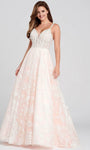 Sexy A-line V-neck Sleeveless Floor Length Open-Back Back Zipper Fitted Embroidered Sequined Natural Waistline 2013 Tulle Dress