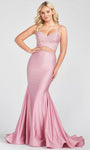 Sophisticated V-neck Spaghetti Strap Natural Waistline Lace-Up Beaded Mermaid 2013 Prom Dress with a Brush/Sweep Train
