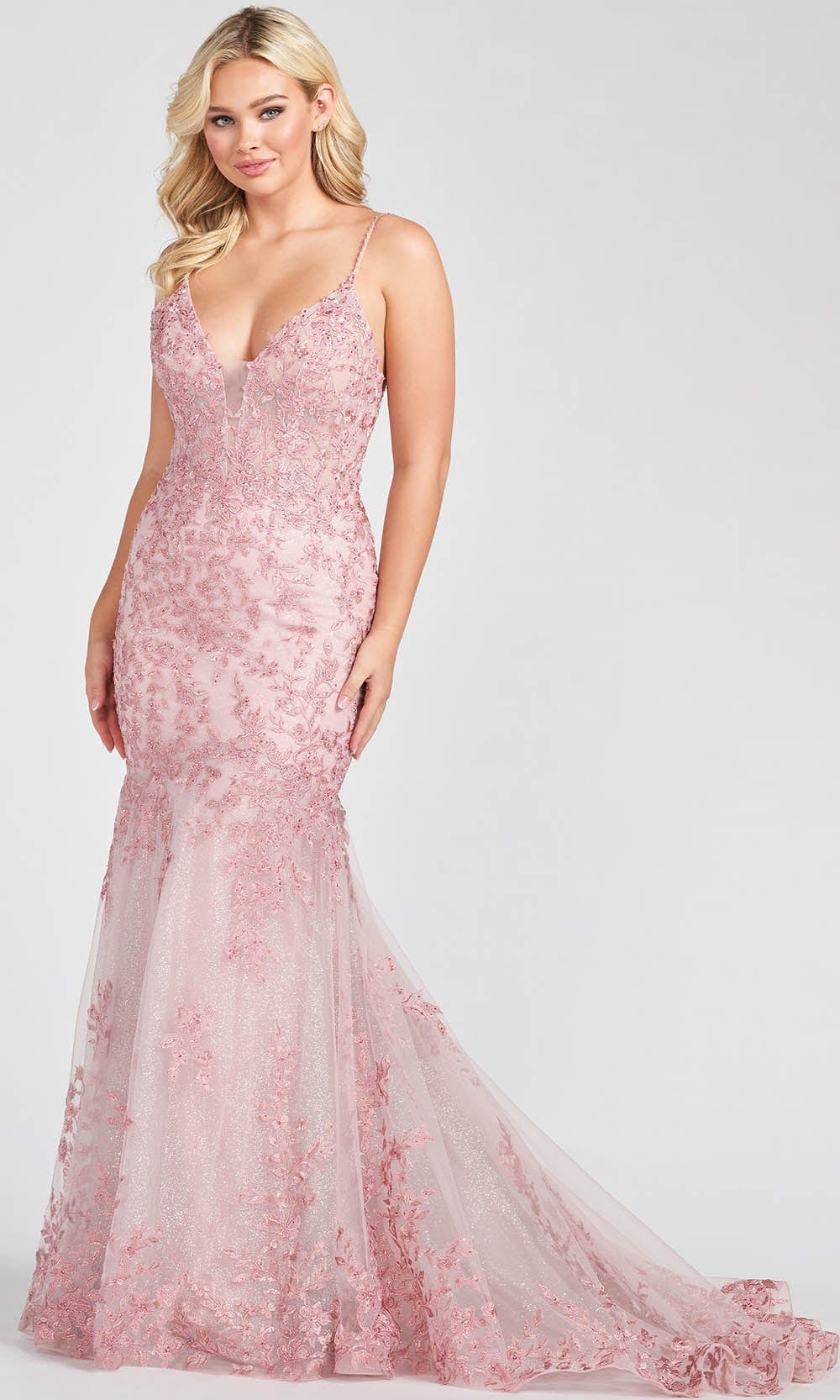 Ellie Wilde EW122103 - Beaded Applique Prom Gown
