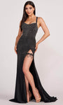 Sexy Sophisticated Sweetheart Natural Waistline Jeweled Lace-Up Slit Mermaid Lace Prom Dress with a Brush/Sweep Train With Rhinestones