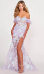 Sexy Floor Length Jersey Off the Shoulder Mermaid Sweetheart Corset Natural Waistline Sequined Slit Evening Dress