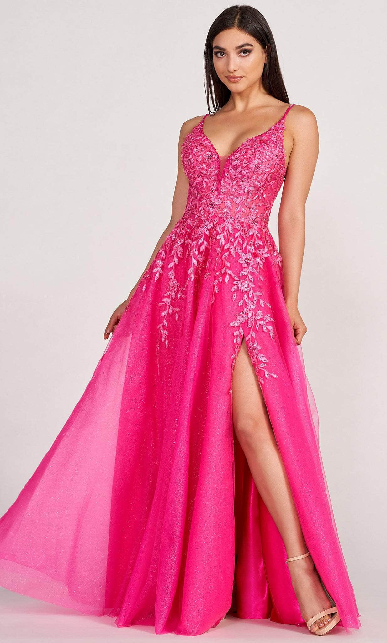 Ellie Wilde EW34089 - V-Back Embroidered Prom Gown
