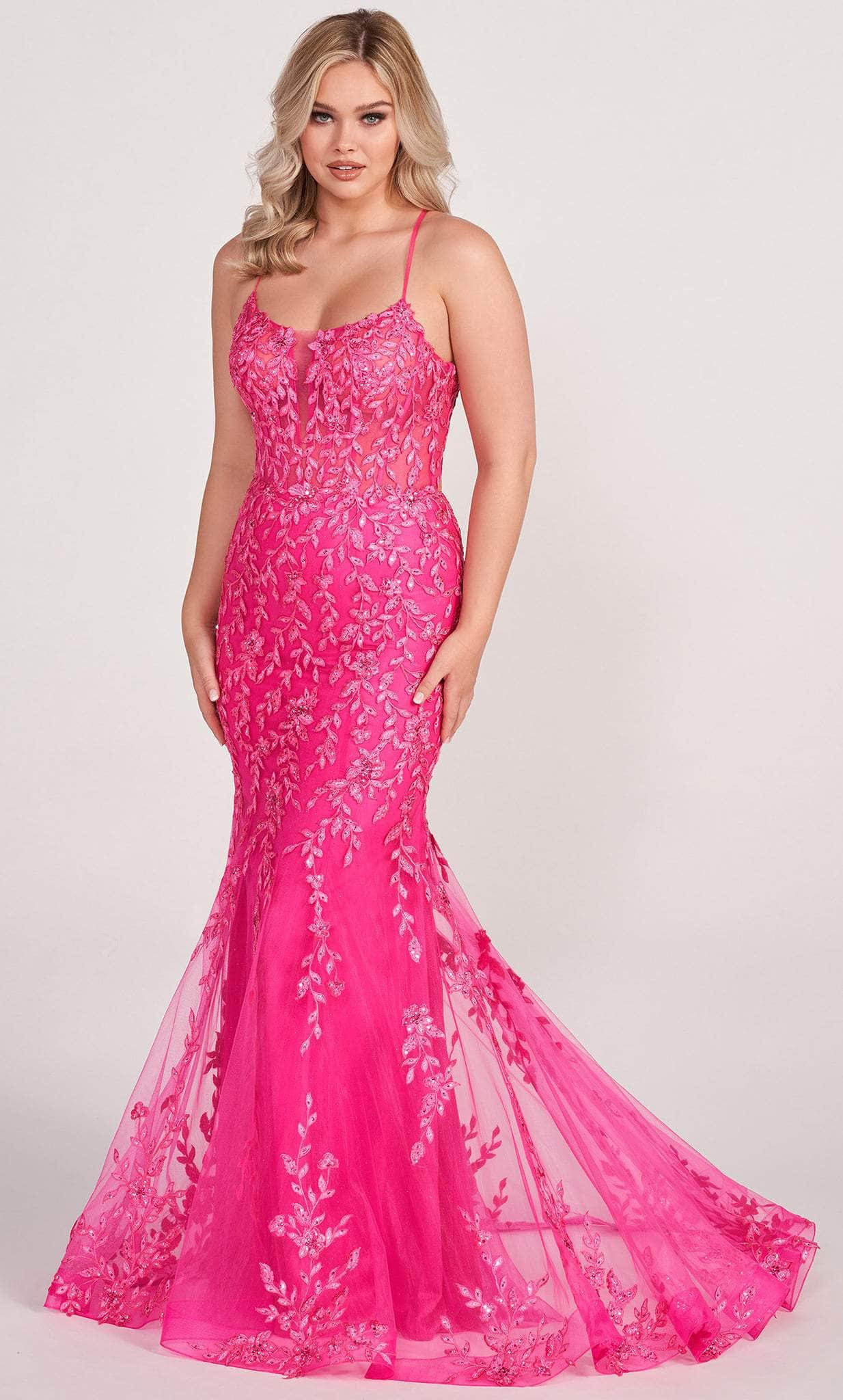 Ellie Wilde EW34090 - Scoop Beaded Lace Prom Gown
