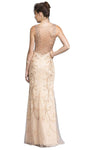 Lace Sheath Sheer Back Fitted Sheer Natural Waistline Sleeveless Bateau Neck Sheath Dress/Evening Dress