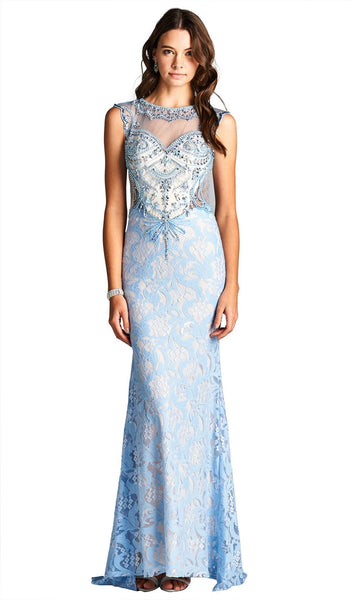 Sheath Bateau Neck Sweetheart Cap Sleeves Lace Beaded Illusion Jeweled Back Zipper Fitted Sheer Sequined Natural Waistline Sheath Dress/Evening Dress with a Brush/Sweep Train
