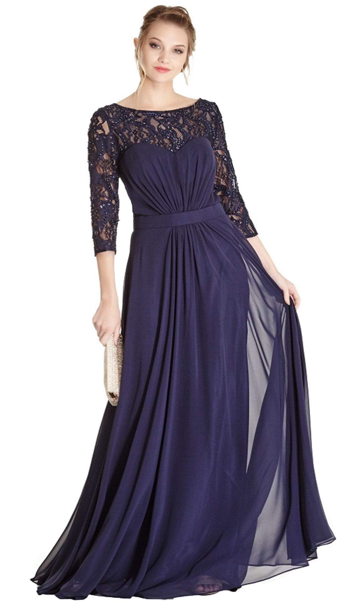 Aspeed Design - Embellished Lace Mother of Bride A-line Dress
