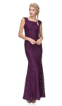 Natural Waistline Scoop Neck Floor Length Mermaid Sleeveless Fitted Sequined Back Zipper Dress