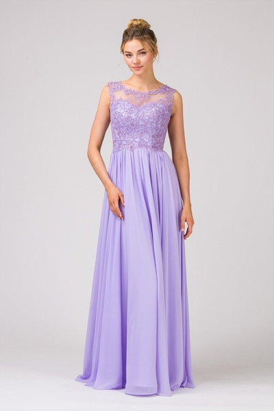 A-line Floor Length Scoop Neck Sweetheart Natural Waistline Applique Fitted Back Zipper Sleeveless Dress