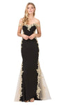 Mesh Back Zipper Fitted Open-Back Natural Waistline Lace Off the Shoulder Sweetheart Mermaid Floor Length Evening Dress