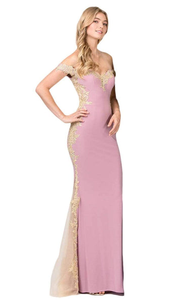 Fitted Back Zipper Open-Back Mesh Floor Length Natural Waistline Mermaid Sweetheart Off the Shoulder Lace Evening Dress