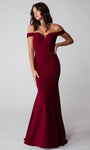 Sweetheart Fitted Open-Back Hidden Back Zipper Sheer Off the Shoulder Mermaid Natural Waistline Evening Dress