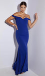 Natural Waistline Mermaid Off the Shoulder Sweetheart Fitted Sheer Hidden Back Zipper Open-Back Evening Dress