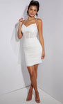 Spandex Sleeveless Sweetheart Sheath Mesh Ruched Cocktail Short Corset Natural Waistline Sheath Dress